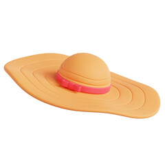  Woman Hat 3D Illustration