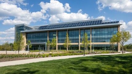 Fototapeta premium Futuristic architecture, A gleaming edifice amidst snow-dusted peaks