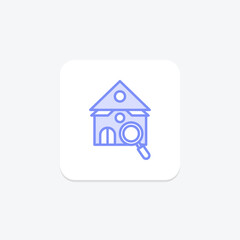Home Inspection duotone line icon, vector, pixel perfect, illustrator file