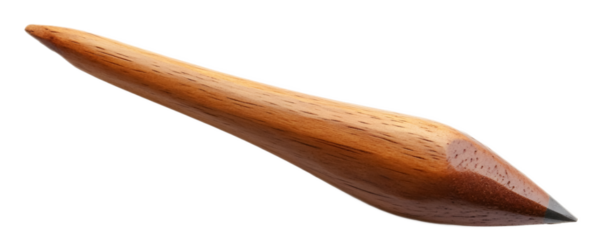 Hardwood sculpting tool on a transparent background. isolated background.