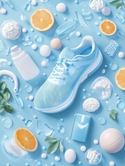 World health day design with Social media post template. set of social media post template with sporty blue design. good template for web banner or online advertising design.