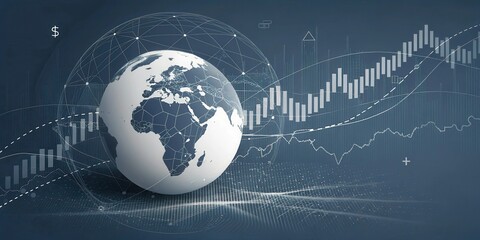Global Financial Market Trends  A Visual Representation of Worldwide Economic Growth and Interconnectivity