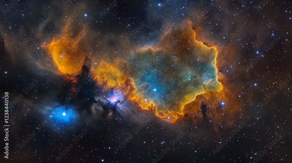 Poster breathtaking depiction of a captivating cosmic explosion showcasing the raw power and mesmerizing be