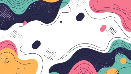 Fototapeta premium Abstract colorful wavy background with copy space.