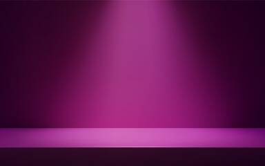 Pink Room with table surface. Product presentation template.