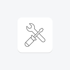 Inspection Tool thinline icon, vector, pixel perfect, illustrator file
