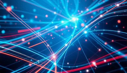 Abstract technology background. . Oil paint illustration.