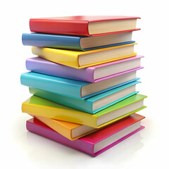 colorful book on white background