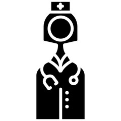 ER Nurse Line Icon