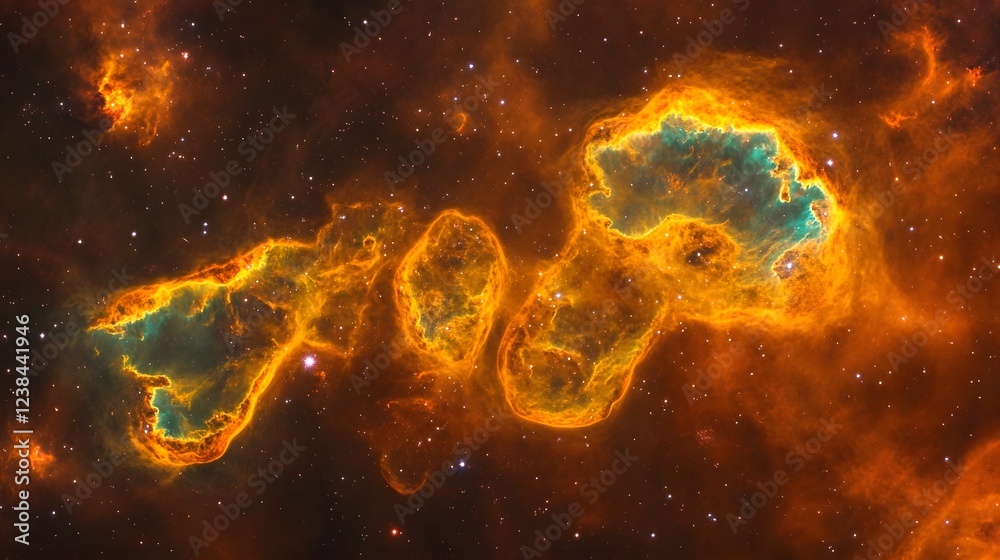 Poster captivating cosmic explosion illuminating the boundless expanse of the mesmerizing universe showcasi