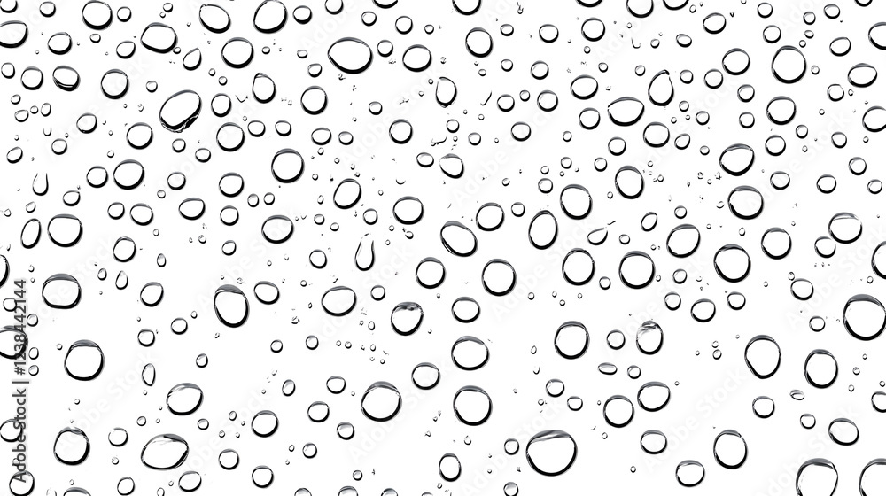 Poster Captivating abstract image showcasing delicate water bubbles with stunning reflections creating a serene and captivating visual display of transparency light and natural elegance