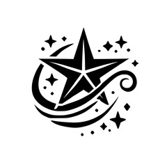 Celestial Star Design: A Magical Night Sky Graphic