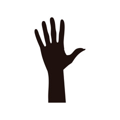 Hand Silhouette Vector Set – Black and Brown Human Hand Gestures in Various Poses
