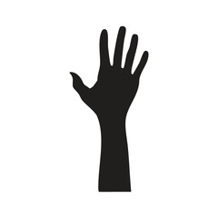Hand Silhouette Vector Set – Black and Brown Human Hand Gestures in Various Poses