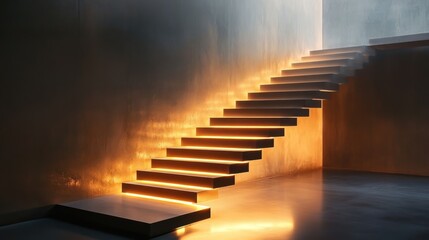 Illuminated Modern Staircase Architecture