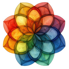 Balance symmetry idea. A vibrant, colorful flower design radiating joy and beauty.