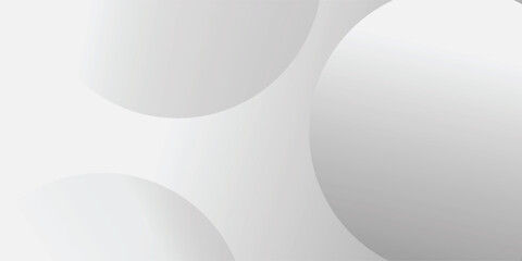 A minimalist abstract background featuring overlapping curves and circular shapes in various shades of gray, white smooth gradien