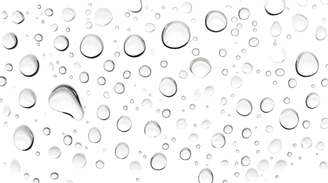 Elegant and Minimalist Transparent Water Droplets on a Glass Surface with Simplicity and Purity  Abstract Nature Background with Symmetry and Geometric Patterns