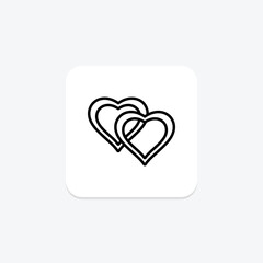 Love Bond line icon, vector, pixel perfect, illustrator file