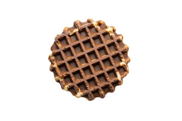Belgian waffle isolated on transparent background.