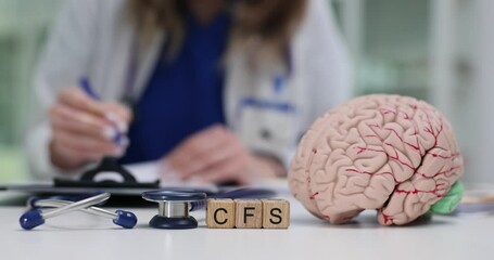 A medical professional examines Chronic Fatigue Syndrome CFS and its effects on brain health and fatigue