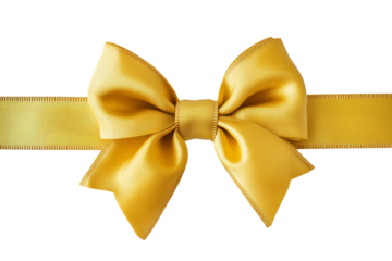 Bow ribbon isolated on transparent background.