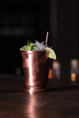 Cocktails at the bar 