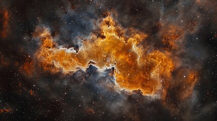 Fototapeta premium Fiery Cosmic Explosion in Vibrant Nebula Abstract Astronomy Space Art Stunning digital of a powerful stellar event within a colorful dynamic nebula in deep space