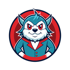 Elegant Cartoon Mascot Logo in Round Badge Premium & Playful Branding