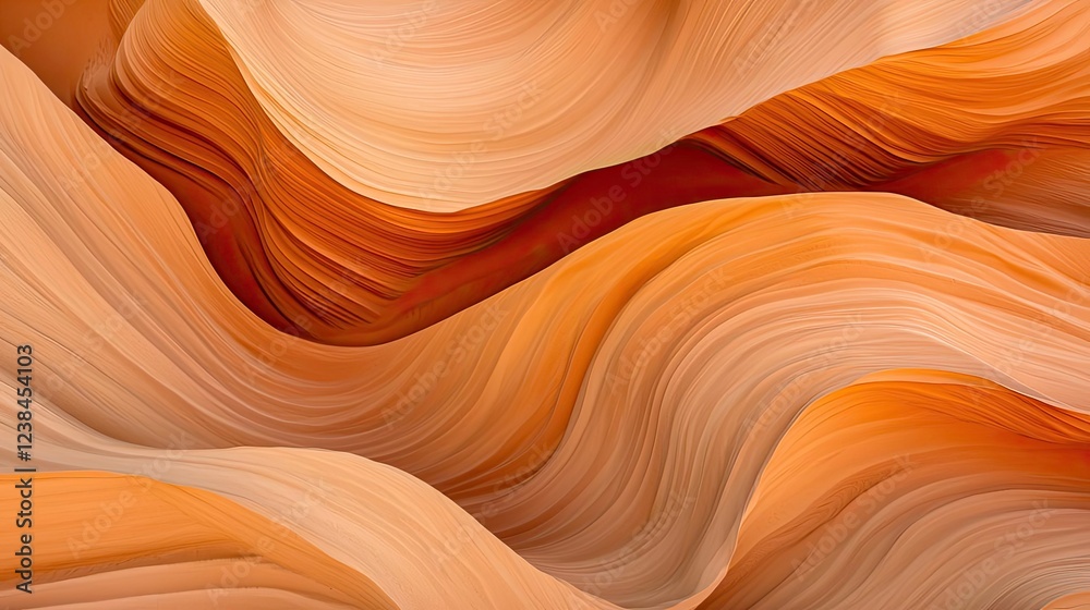 Poster desert landscapes nature idea. abstract natural patterns in warm orange tones create a flowing and t