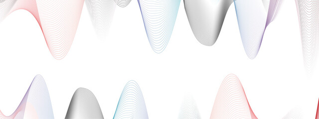 Abstract grey smooth element swoosh speed wave modern stream background. Abstract ocean wave line background. Wave swirl, frequency sound wave, twisted curve lines with blend effect. 