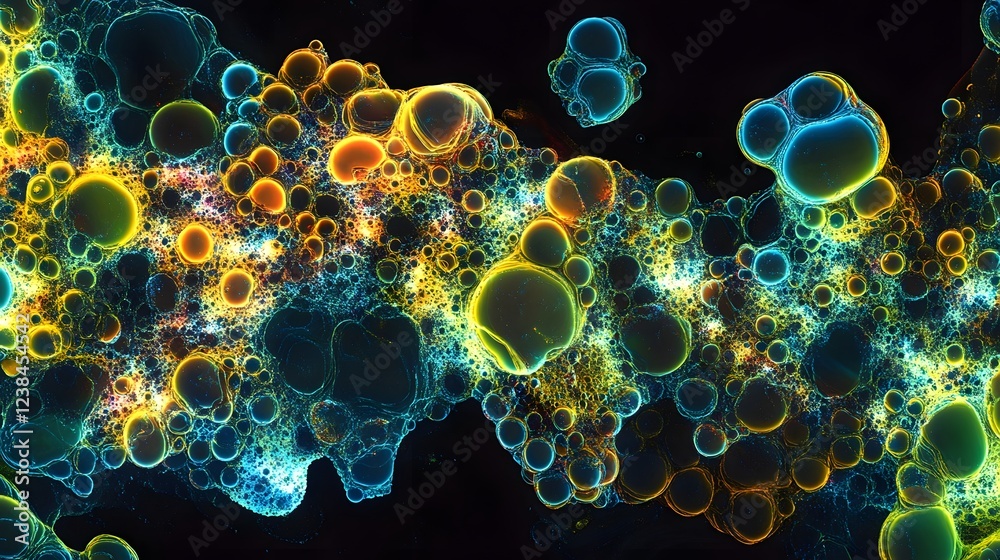 Leinwandbilder mesmerizing and visually striking swirling fractals in a symphony of vibrant glowing colors this int