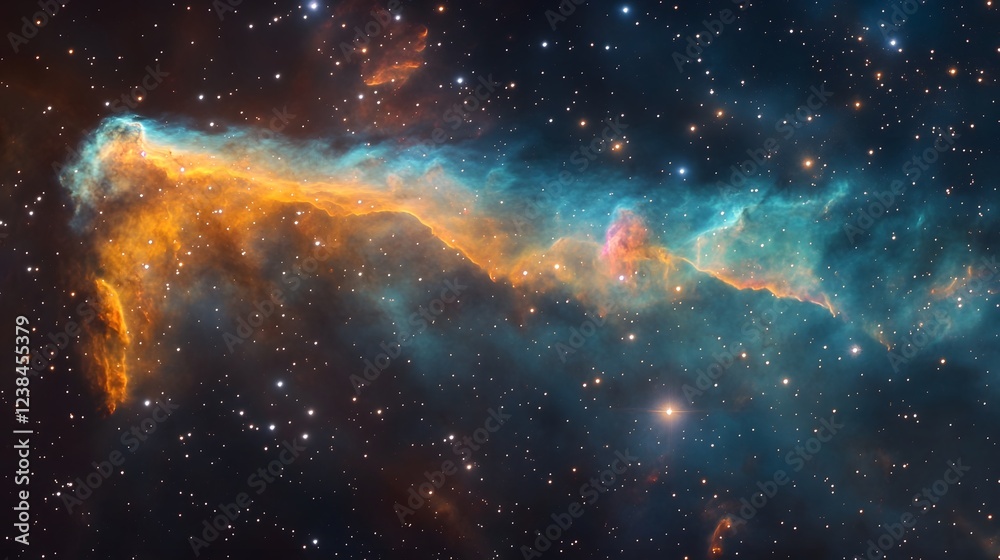 Aufkleber mesmerizing cosmic tapestry a breathtaking interstellar landscape showcasing the vivid and dynamic b