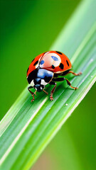 Fototapeta premium Lady bug wildlife animal insect, phone wallpaper hd, mobile screen images