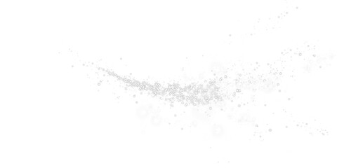 White sparks of dust and white stars shine with special light. Christmas light effect. White sparkling particles of magic dust. PNG.