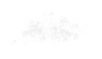 White sparks of dust and white stars shine with special light. Christmas light effect. White sparkling particles of magic dust. PNG.