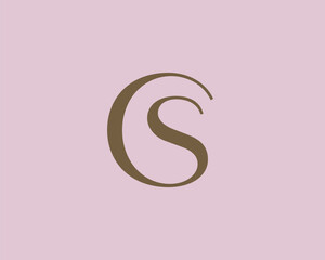 CS letter logo icon design. Classic style luxury initials monogram.