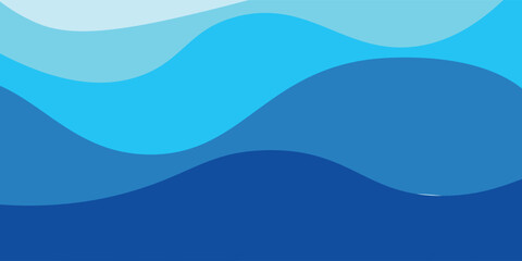 Ocean waves layered vector background illustration and sea beach vector illustration.