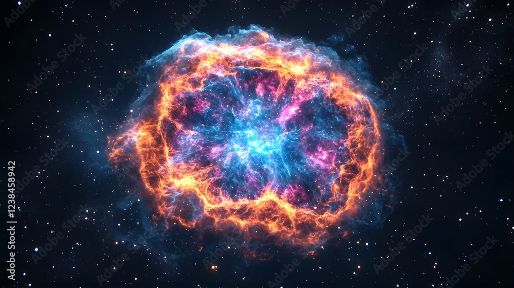 Fototapete stunning image of a powerful cosmic explosion showcasing the incredible energy and vibrant colors of
