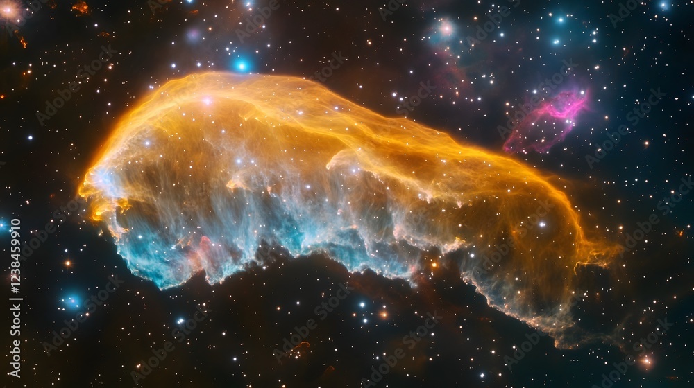 Leinwandbilder vibrant cosmic swirl captivating celestial explosion in the galaxy glowing nebula star cluster and i