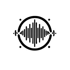 Abstract Sound Wave: A Minimalist Audio Frequency Design.  Perfect for music, technology, and digital projects. This captivating graphic symbolizes sound's essence.