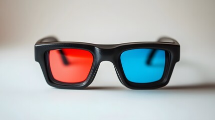 Classic 3D glasses with red and blue lenses, ready for immersive viewing.