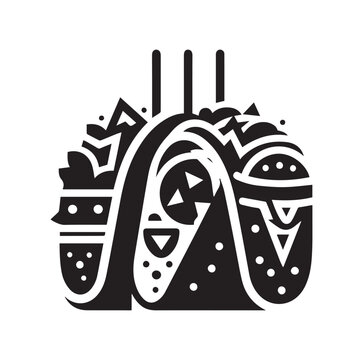 black and white fast food combo clip art preview
