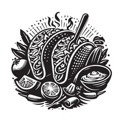 A Tacos vector silhouette SH