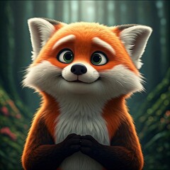 Fototapeta premium red fox in the snow