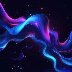 Obraz premium Abstract cosmic nebula with vibrant swirling colors and glowing particles.
