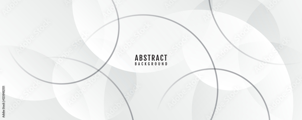 Poster white abstract background overlap layer on bright space with circles effect decoration. modern graph