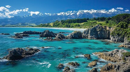 kaikoura coastline new zealand landscape