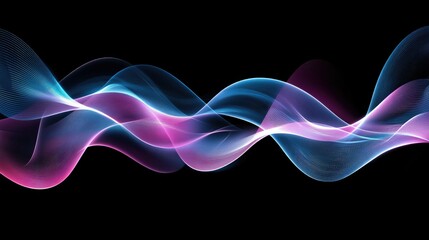 Abstract light trails in flowing blue and pink gradients, perfect for technology and innovation themes