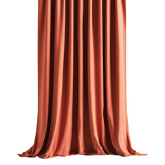 terracotta curtain hangs elegantly texture and folds visually appealing drape isolated on png transparent background
